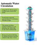 Hydroponics Growing System Kit With 30 Pot Vertical Garden Tower Pump And Timer Automatic Water Circulation Diagram