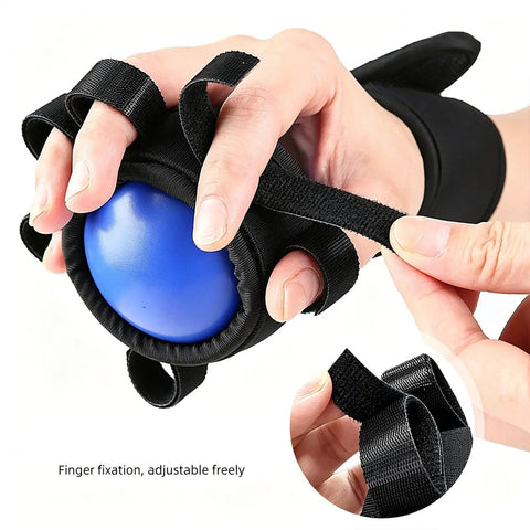 Finger Grip Strength Ball For Stronger Hands And Everyday Grip Training, Hand Exercise Tool with adjustable straps, blue