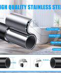 Adjustable Shower Curtain Rod 32 To 80 Inches No Drilling Spring Tension Rustproof Stainless Steel diagram showing layers.