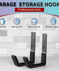 Beefy Heavy Duty Wall Mount Hooks Set For Garage And Garden, Steel U Hooks Hose Hanger with Anti Slip PVC Coating, 50 lbs capacity
