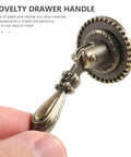 Vintage Cabinet Knobs With Sturdy Heavy Duty Drawer Pulls For Dressers And Interior Doors Hella Durable Hardware For An Instant Room Glow Up Easy Mount Two Pack shown being held, detailed retro design, zinc alloy material.