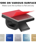 Sticky Cable Clips Set For Wall And Desk Cord Management 60 Piece Upgrade with PA66 adhesive on flat surfaces