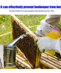 Beekeeper Bee Smoker Bellow PVC Leather Plywood Box Beekeeping Equipment Replacement with Clip in use with hive frame
