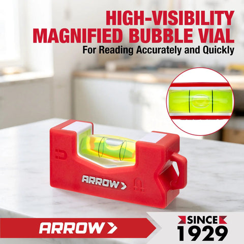 Heavy Duty 3 Inch Magnetic Mini Level Featuring Boss Grade Neodymium Magnets Gripping Metal Secure And Delivering Dead Nuts Accurate Readings Via Super Bright High Vis Vials For Every Handyman Jobsite