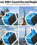 All In One Worldwide Travel Power Adapter With Four USB Ports And AC Outlet For Two Hundred Countries Not A Voltage Converter