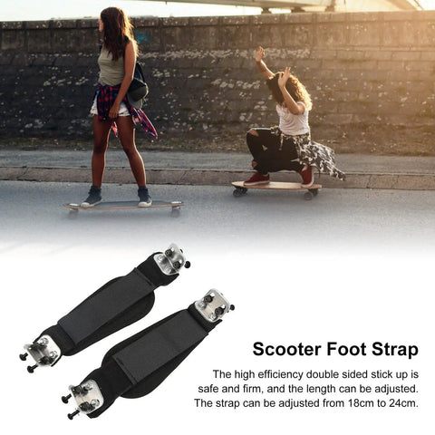 Adjustable Skateboard Foot Strap With Secure Hook And Loop Closure for Longboards Scooters and Electric Bikes Fits 18 to 24 cm