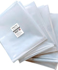 Top Tier Clear Dust Collector Bags Compatible With Central Machinery 35 And 70 Gallon Systems 19 Inch Diameter 40 Inch Length Bulletproof 5 Mil Plastic Five Pack Made In Usa, stacked bags showing clarity.