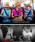 Children smiling in car using Six Port Car Charger With PD And QC Fast Charging, 12V Travel Adapter, road trip must-have.