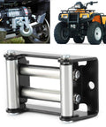 Universal Winch Roller Fairlead Cable Guide For Mounting Wire And Rail Holders, Smooth Guide Performance, 4.3 Inch Mounting Hole Pattern, Heavy Duty Off Road Winch Accessory, Easy Install And Secure Fit; steel roller fairlead on ATV