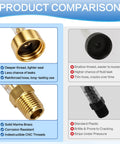 Leak-Proof Marine Hydraulic Steering Bleed Kit With Brass Fittings And Gaskets, Quick-Connect Tool comparison display.