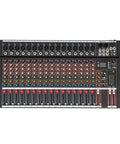 Top view of Sixteen Channel Digital Audio Mixer With 48V Phantom Power USB Slot LED Screen Bluetooth And Pro Grade Mic Preamps