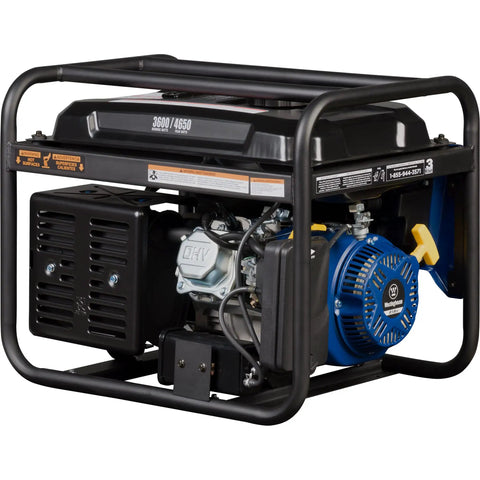 Portable Generator For On The Go Power Anywhere 3600 Running Watts 4650 Peak Watts Gas Powered RV Ready, black and blue design
