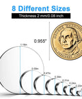 600 Pieces Round Neodymium Magnet Set In 8 Sizes shown with coin for size reference.