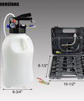 Real Deal Pneumatic Fluid Extractor And Automatic Transmission Oil Dispenser Kit With Three Meter Dipstick Tubes, 10L tank with adapters and gauge.