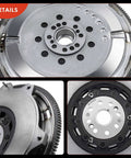 Premium Dual Mass Flywheel Replacement For Ford Mustang 2011 2012 2013 2014 V6 3.7L Engine heavy duty top view showing precision design and details.
