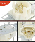 Heavy Duty Floor Mounted Headlight Dimmer Switch For Classic Chevy And Buick Rides close-up view of the switch mechanism and terminals.