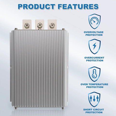 Beefy 60A 720W DC 12V Voltage Reducer with IP68 waterproof protection and safety features for golf carts and trucks