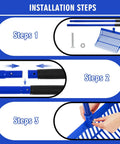 Installation steps for Three Piece Set Heavy Duty Manure Fork With Long Metal Handles Muck Rake For Stall Cleanup Blue