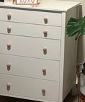 Unfinished Wood Cabinet Knob Set 20 Mushroom Drawer Pulls With Screws 1.3 Inch Diameter 1 Inch Height Solid Wood Dresser Knobs In Brown White Log Varnish Black And Unfinished on white dresser