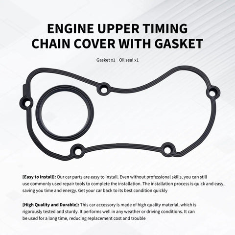 Engine Timing Chain Cover With Gasket Upper And Lower Drop In Ready Direct Fit For 2007 2017 VW Audi Models 1.8T 2.0T