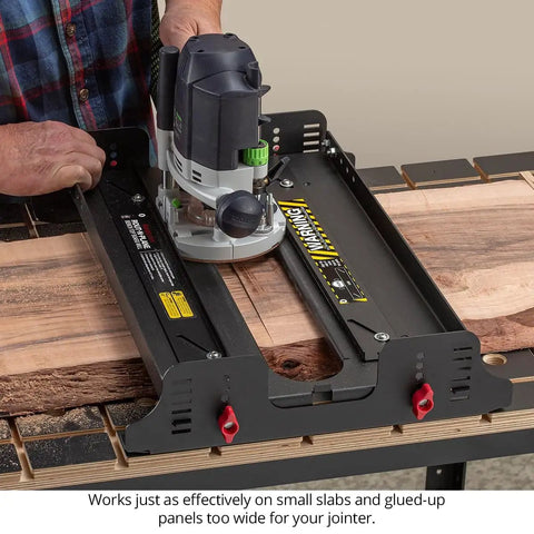 Rout N Plane Bench Top Board Mill XL Router Sled for Flattening and Surfacing Cutting Boards and Glued Up Panels Up to 24 Inches Wide