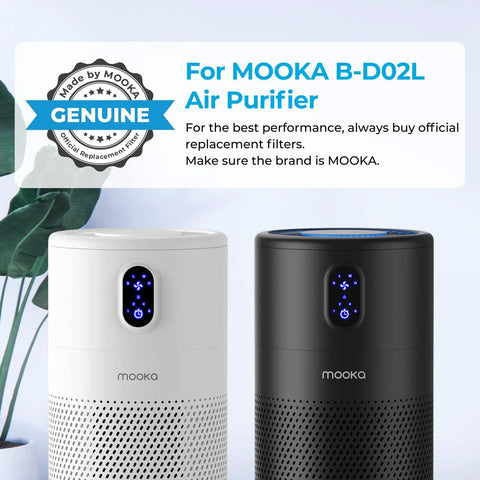 Replacement HEPA Filter For B-D02L Air Purifier 1 Pack H13 True HEPA Filtration Captures Dust Pollen Smoke Odors Pet Dander