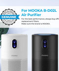 Official Certified Replacement HEPA Filter For B-D02L And B-D02 Air Purifier 2 Pack, H13 True HEPA Tech Ad with Two Purifiers