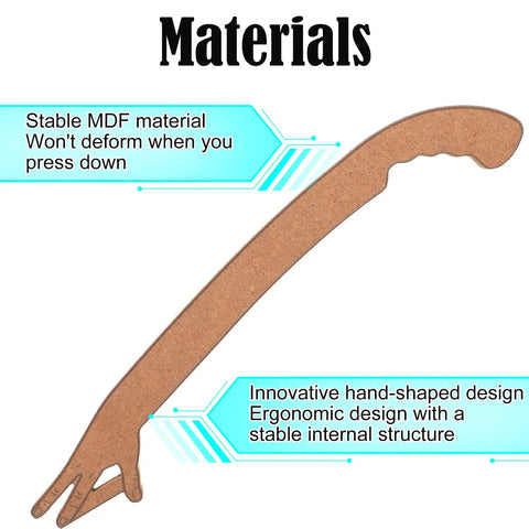 Hand Shaped Table Saw Push Stick Safety Block With Missing Finger Design for woodworking, ergonomic and durable MDF material