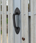 Heavy Duty Steel Barn Door Handles With Real Deal Rustic Matte Black Finish Built Tough As Nails Industrial Pulls for gate.