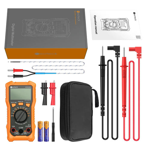 6000 Count Digital Multimeter With TRMS Auto Range And NCV Measures AC And DC Voltage And Current Resistance Capacitance Kit