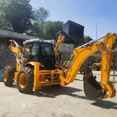 Built Tough Heavy Duty Backhoe Loader For Construction And Farm Work with front loader and attachments