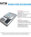 63/37 Rosin Core Tin Lead Solder Wire for Electronics Soldering 0.3mm Diameter 50g Flux 1.8 Percent displayed on scale