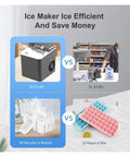 Comparison of No Sweat Countertop Flake Ice Maker Machine With Silent Operation For Home Bars with traditional ice making methods.