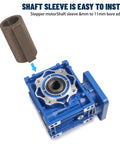 NMRV030 RV30 Shaft Sleeve Adapter For 8mm Motor Shaft To 11mm Bore Reducer above blue worm gear speed reducer gearbox