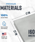 Newsprint Packing Paper Sheets For Moving 160 Sheets 27 By 17 Inches 5 Pound Pack Move Like A Pro Protect Dishes And Glassware Made In USA Great For Dish Packing And Glassware Safety, featuring acid free recycled material, 17 x 27 inches, 160 sheets, Made in the USA.