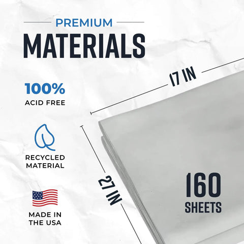 Newsprint Packing Paper Sheets For Moving 160 Sheets 27 By 17 Inches 5 Pound Pack Move Like A Pro Protect Dishes And Glassware Made In USA Great For Dish Packing And Glassware Safety, featuring acid free recycled material, 17 x 27 inches, 160 sheets, Made in the USA.