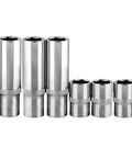 13mm Socket Eight Piece Set For 3/8 Inch Drive Multi Type Sockets, High Strength 6100 Series Steel, Mirror Polished Finish