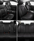 All In One Waterproof Leather Car Seat Cover Set With Nappa Finish Includes Two Front And Three Back Covers Universal Fit