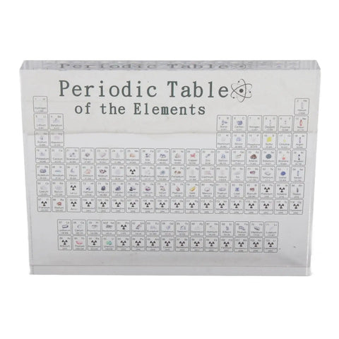 Clear Acrylic Periodic Table With 103 Real Elements Inside Real Chemistry Elements Display For Classroom Teaching