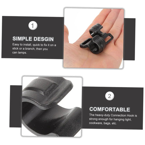 10 Pack Plastic Tent Pole Hooks For Glamping And Camping Gear Hanger, Movable Canopy Hook Organizer For Outdoor Tents, Waterproof