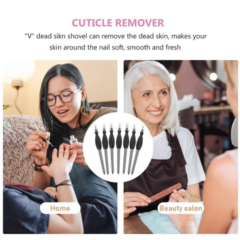 Dual Use Nail File And Dead Skin Fork 6.29 Inch Stainless Steel Nail Cuticle Trimmer used at home and salon for precise care