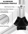 Two Pack 100mm 3030 Aluminum Extrusion Profile European Standard Anodized Linear Rail For 3D Printers And CNC Machines diagram