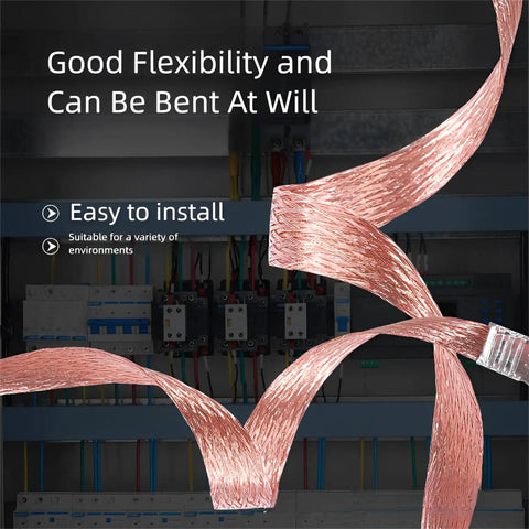 Universal Ground Straps Kit For Cars And Trucks 10 And 12 Inch Braided Copper Ground Wires showing flexibility and easy installation feature