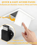 Kickass Heavy Duty Aluminum Access Panel 5x12 Flush Mount Wall And Ceiling Inspector Hatch with push-to-open feature.