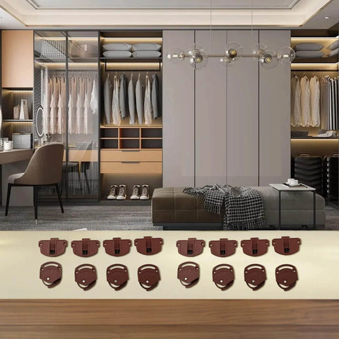 Nylon Sliding Door Rollers For Wardrobe Closet Doors With Slick Glide And Quiet Operation Durable Hardware Replacement Adjustable Wardrobe Door Wheels In Brown Perfect For 4 Or 8 Pairs Easy Install And Long Lasting Performance displayed against a wardrobe background