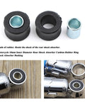 4Pcs 10mm Rear Shock Absorbing Suspension Bushing Set Rubber For Most Motorcycles Scooters ATVs UTVs Go Karts Black