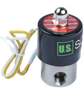 One Quarter Inch Stainless Steel Electric Solenoid Valve 110VAC Normally Closed With Viton Seals Built Tough Industrial Use