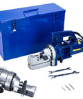 Heavy Duty Electric Hydraulic Rebar Cutter for 4-22mm Steel Rods with fast cut speed and portable case design.