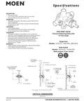 Technical diagram of Posi Temp Brass Pressure Balancing Shower Valve With One Half Inch Crimp Ring PEX Connection Replacement Valve For Modern Bathrooms No Nonsense MPACT Compatible Easy Style Updates.