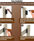 Four Pairs 35 Degree Stair Angle Deck Railing Connectors Made From 201 Stainless Steel Brackets for Easy Handrail Installation